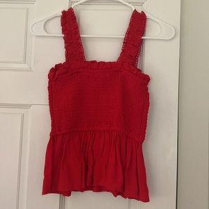 Red Flowy Tank Top